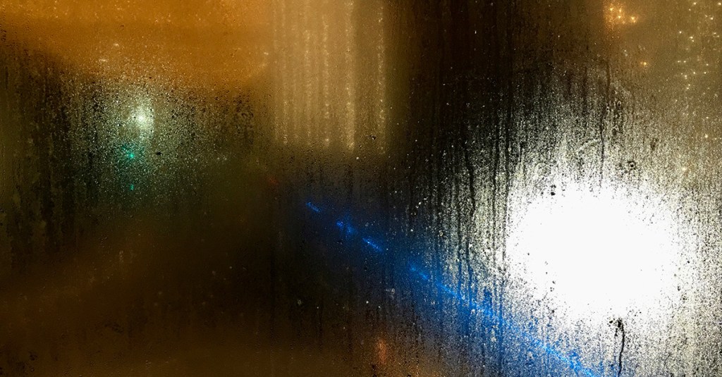 wet night window