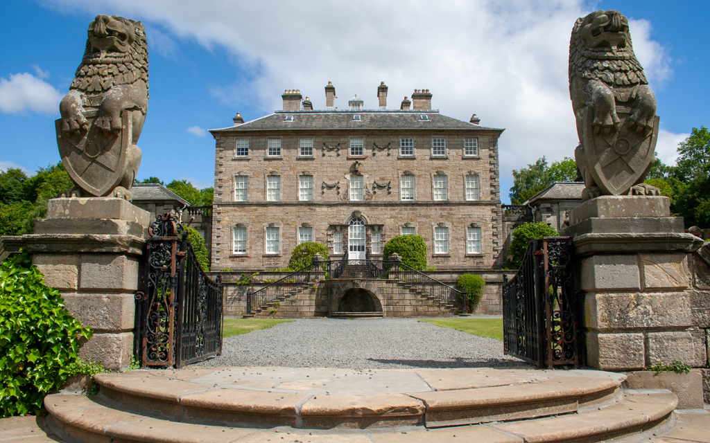 View of a country house entrance